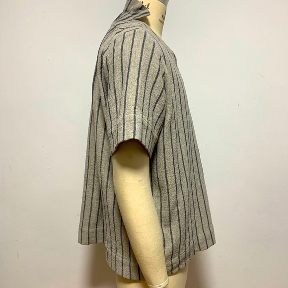 Craig Green V-Neck Striped Short Sleeve Top - Picture 8 of 9